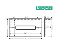 MEDIDAS DISPENSADOR KLEENEX ADDSTORIS HANSGROHE